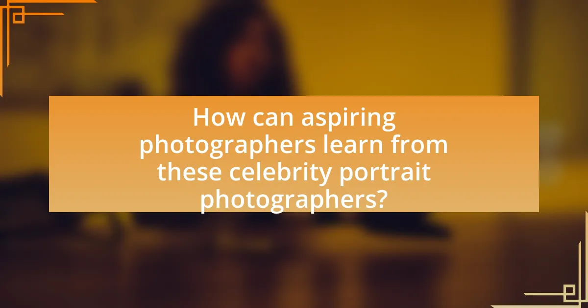 How can aspiring photographers learn from these celebrity portrait photographers?