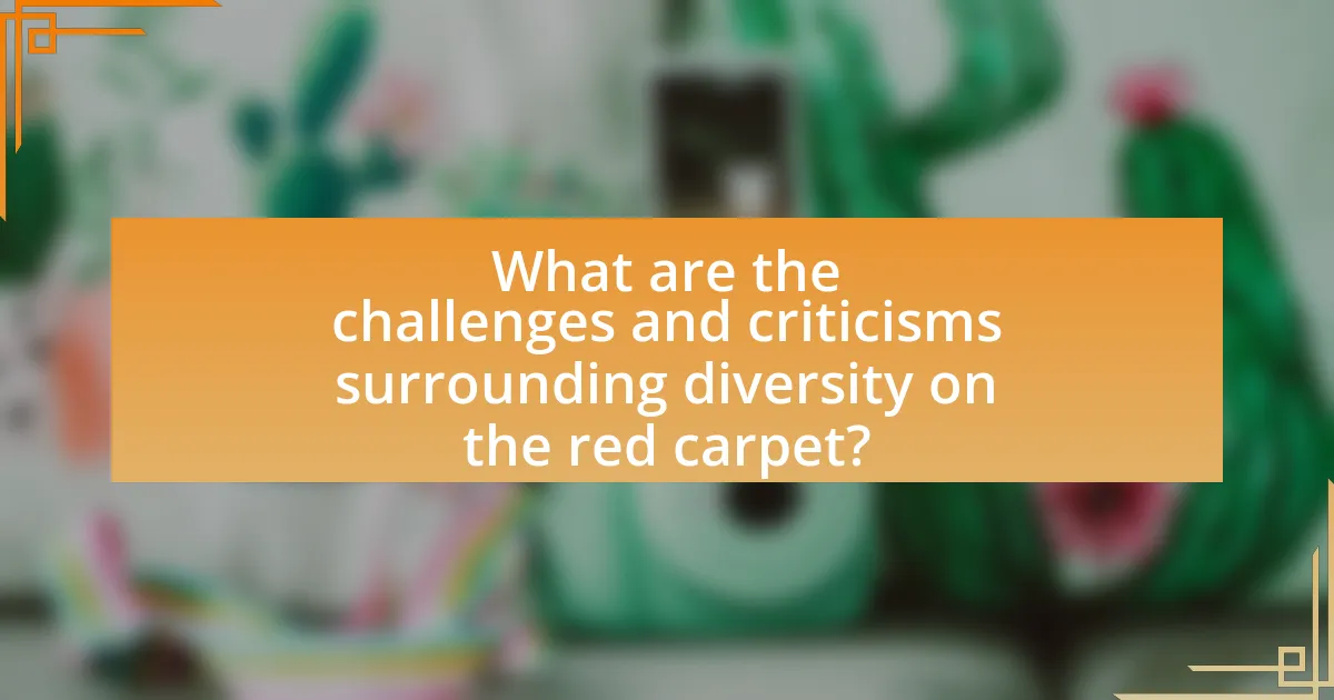 What are the challenges and criticisms surrounding diversity on the red carpet?
