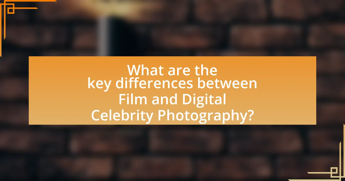 What are the key differences between Film and Digital Celebrity Photography?