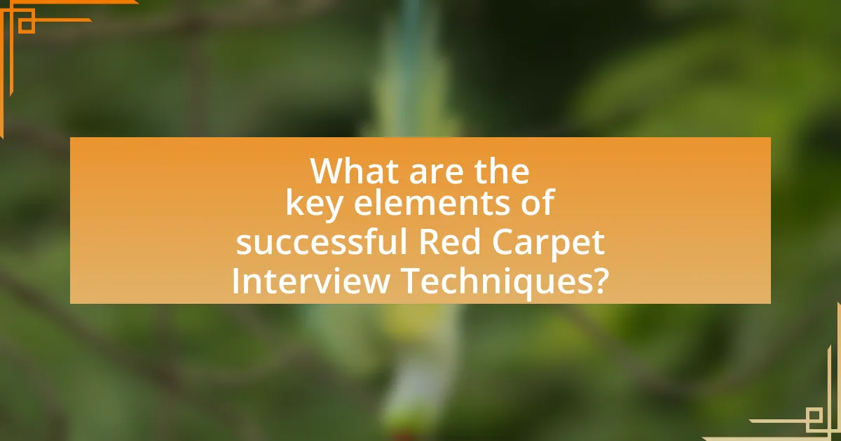 What are the key elements of successful Red Carpet Interview Techniques?