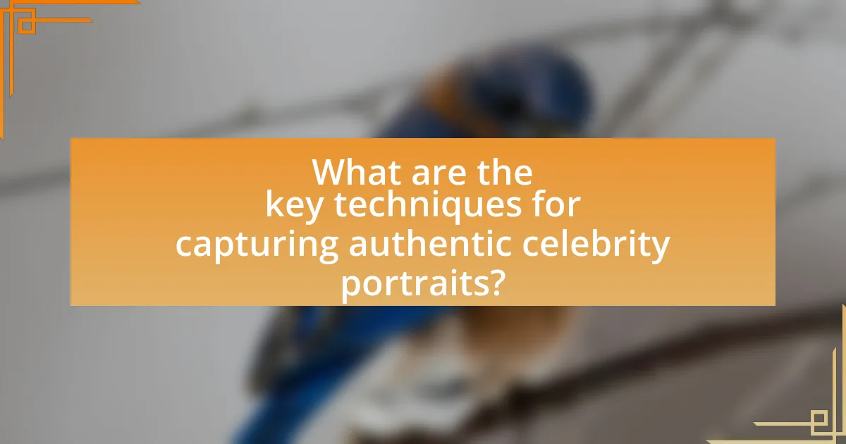 What are the key techniques for capturing authentic celebrity portraits?