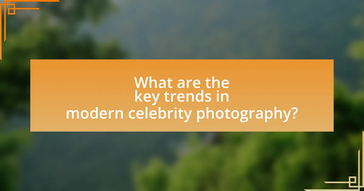 What are the key trends in modern celebrity photography?