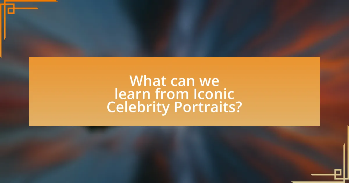 What can we learn from Iconic Celebrity Portraits?